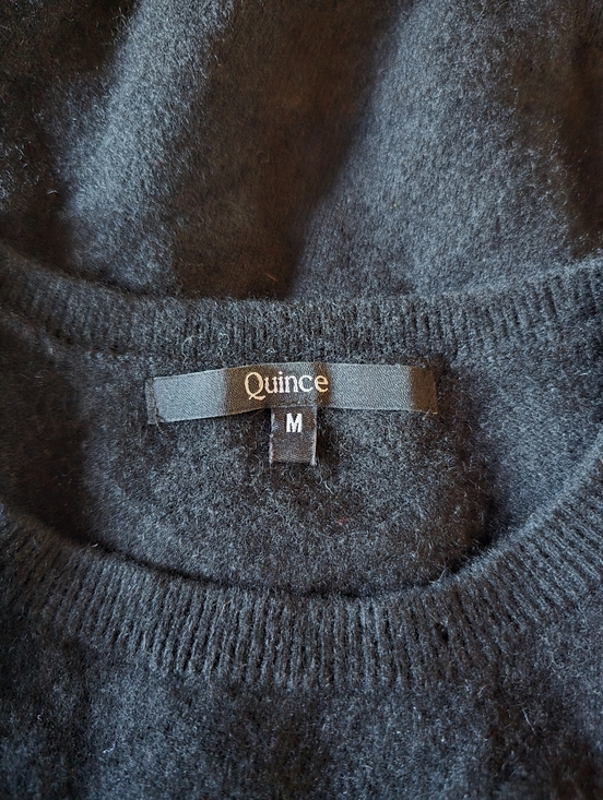 Quince Cashmere Crew Neck Sweater Black Size Medium - Picture 4 of 10